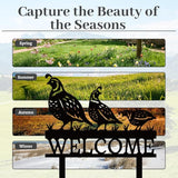 WADORN Black Quail Metal Decorative Garden Stakes, Bird Lover Gifts for Women Mom Grandma Beloved Unique Welcome Metal Birds Yard Art Sculptures Decor for Home Garden Backyard Outdoor Lawn Ornaments