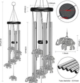 Virekm Windchimes Outdoors Clearance, Door Chime Wind Chimes for Outside Sympathy Wind Chimes for Patio Decoration, Garden Decor. Zen Garden Decor（Elephant）