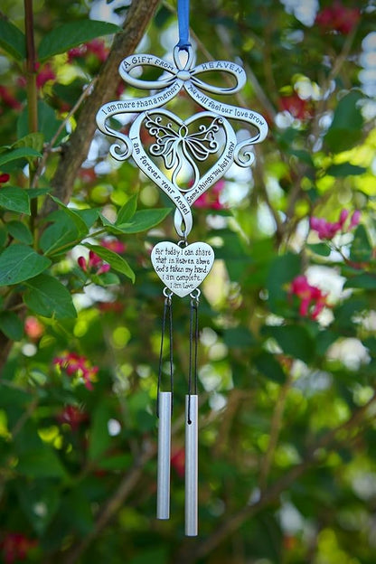 A Gift from Heaven Windchime Reminds us of a Loved One Passed- Every Breeze Reminds us of Spouses,Parents, Children, Pets Who Have Passed & This Chime is Their Way of Hugging Us from Beyond 8X 2 x 5