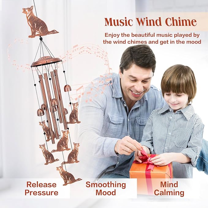 German Shepherd Dog Wind Chimes for Outside,Dog Gifts for Women Men/Memorial/Sympathy/Birthday Gifts Metal windchimes Outdoors/Indoors,Garden Decor,Patio,Home,Porch,Yard Decorations