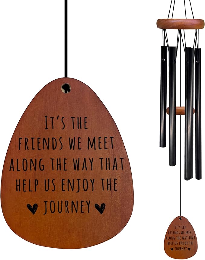 Friendship Gifts for Women Wind Chimes, Best Friends Besties Wind Chimes for Outside, Friend Friendship Birthday Gifts for Women BBF Female, Friends Gift for WomenFriends Chime 26" Inches