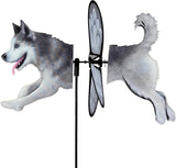Premier Kites Petite Spinner Husky – Whimsical Wind Spinner for Yard & Garden, Durable Weather-Resistant Fabric, Easy to Assemble, Outdoor Decor for Patios, Lawns, and More