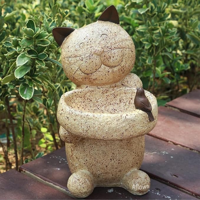 Cat Garden Statues Outdoor Decor,12’’ Height Cat Garden Sculptures,Christmas Decoration,Yard Lawn Ornaments,Gift for Thanksgiving