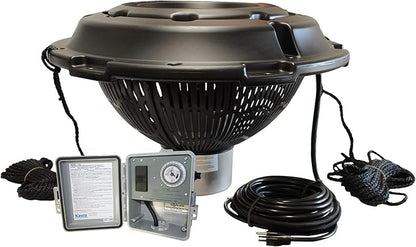 Kasco VFX Series Aerating Pond Fountain - 1/2 Horse Power 120V Single Phase with 100 ft Electric Power Cord | RGB Lighting | Efficient Pond Aeration Systems
