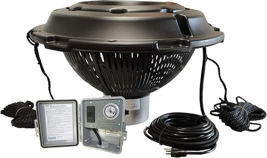Kasco VFX Series Aerating Pond Fountain - 1/2 Horse Power 120V Single Phase with 100 ft Electric Power Cord | RGB Lighting | Efficient Pond Aeration Systems