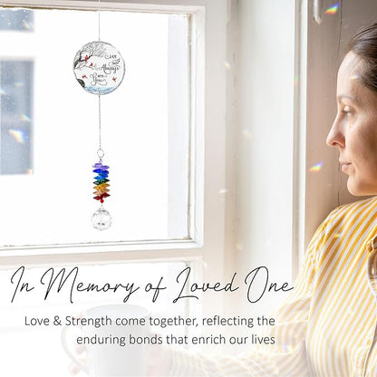 Glass Ornament Suncatcher - I am Always with You - Sympathy Gift for Loss of Loved One - Grief Gifts - Heaven Funeral Keepsake - Mother's Day for Mom Dad Grandpa Grandma
