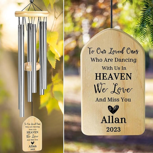 Sympathy Wind Chimes - Memorial & Sympathy Gifts for Loss of Loved Ones - In Loving Memory & Remembrance