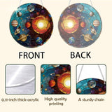 Artistic Window Decoration, Galaxy Decor Ornaments, Acrylic Window Wall Hanging Suncatchers, Galaxy Planets Windows Hanging, Round Acrylic Sun Catcher, Space Lover Gift