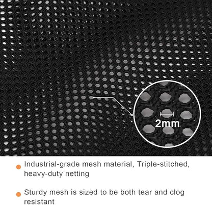 Coolrunner Pump Barrier - 12" x 15.7" Pond Filter Mesh Bag for Biological Filters (Black)