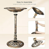 AISITIN Bird Bath Outdoor, Polyresin Lightweight Birdbath for Garden with 2.5W Solar Fountain, Used in Outside, Patio, Pond, Solar Fountain for Bird Bath