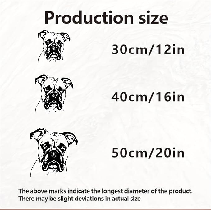 Boxer Dog Metal Wall Art - Rustproof Iron Dog Statue Mural for Patio, Fence & Wall Decor, Durable Pet-Themed Home Decoration(30cm/11.81in)