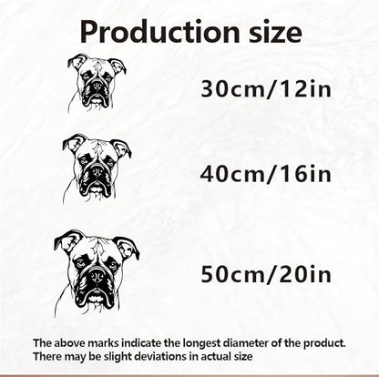 Boxer Dog Metal Wall Art - Rustproof Iron Dog Statue Mural for Patio, Fence & Wall Decor, Durable Pet-Themed Home Decoration(30cm/11.81in)