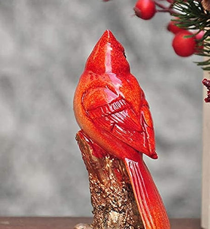 Garden Ornaments Decor Statue Outdoor,for Home Kitchen & Dining Outdoor Patio, Lawn & Garden Sculptures Statue Figurine Ornaments Bird Decorative, Bird Animal Painted Red Resin Handicraft