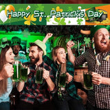 St Patricks Day Banner 120 * 20 inch St Happy St Patricks Day Decorations Backdrop Yard Signs Irish Holiday Decor Party Supplies Shamrock Buffalo Plaid Irishman Hanging Backdrop