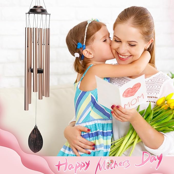 Taman Wind Chimes for Outside, 40”Aluminum Deep Tone Wind Chimes Sympathy Memorial for Loss of a Loved One Condolence Gift Garden Patio Outdoor Home Decoration