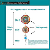 FONMY Stainless Steel Wind Spinner Worth Gift Indoor Outdoor Garden Decoration Crafts Ornaments 12 inch Multi Color Mandala Wind Spinners