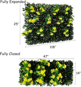 GLANT Expandable Fence Privacy Screen for Balcony Patio Outdoor,Decorative Faux Ivy Fencing Panel,Artificial Hedges (Single Sided Leaves) (2, Branches -Yellow Muxiang)