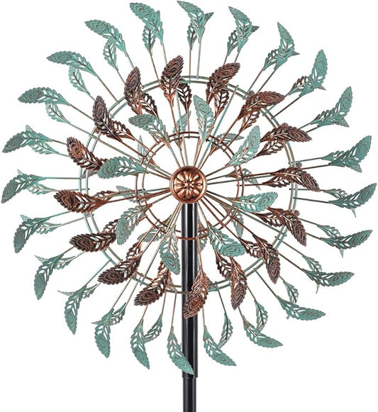 DREAMSOUL 360° Large Wind Spinner Outdoor Vintage Metal Windmill for Yard, Kinetic 6 Blades Wind Spinner for Patio Lawn Decor (80 * 19 Inches)