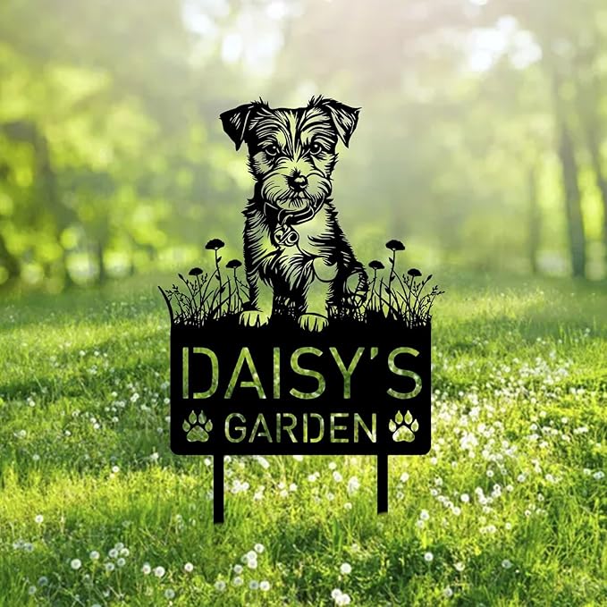 Custom Parson Russell Terrier Metal Memorial Garden Stake Personalized Pet Grave Marker Name Sign Remembrance Stake Decor Sympathy Dog Loss,Outdoor Statues for Yard Garden Lawn Patio Pathway Grave.