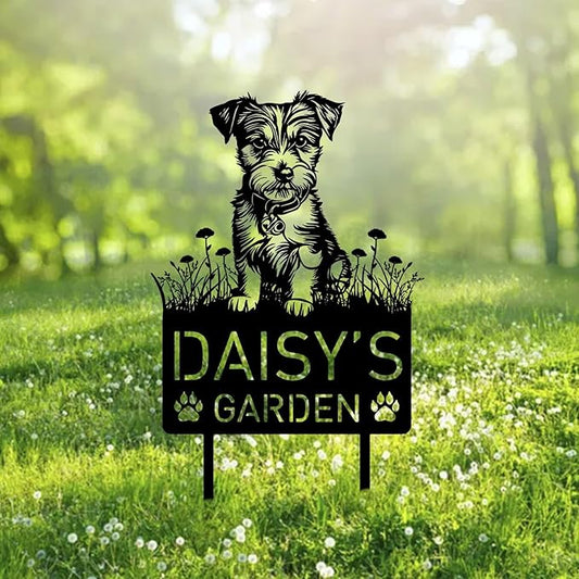 Custom Parson Russell Terrier Metal Memorial Garden Stake Personalized Pet Grave Marker Name Sign Remembrance Stake Decor Sympathy Dog Loss,Outdoor Statues for Yard Garden Lawn Patio Pathway Grave.