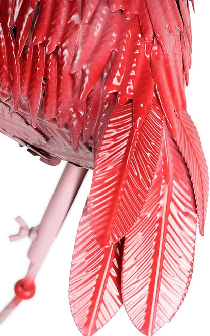 DreamsEden Large Flamingo Garden Statues Set of 3, Outdoor Metal Flamingo Sculptures Yard Art for Lawn Patio Decor, Pink Red Bird Ornaments (47.6 x 42.5 x 26.9 Inch)
