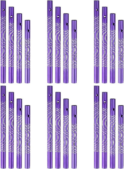 M METERXITY 24-Pack Wind Chime Tubes, 4 Sizes Aluminum Metal Wind Bell Empty Tubes for Outside/Adults Arts and Crafts/DIY [Purple]
