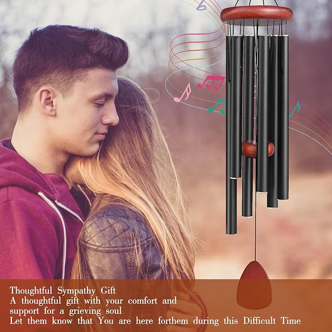 Pet Loss Bereavement Gifts Dog Cat Memorial Wind Chime, Sympathy Wind Chimes Suitable for Outdoor, Garden, Patio Decoration