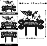 Rngmsi Metal Pet Grave Markers Dog, Dog Memorial Grave Markers Outdoor, Garden Plaque Decorations for Cemetery Pets (8 X 12 Inches)