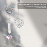 Gifts for Girlfriend, Best Friend, Sisters, Mom,Daughters,Crystal Suncatcher Ornament with Quote “Life is Better with You by My Side”Birthday Gifts,Window Hanging Decor