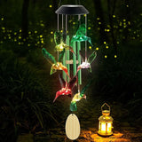 Hummingbird Solar Wind Chimes Outdoor, Father Gift, Birthday Gifts for Mother,Husband,Stepdad,Women,Grandma,Daughter,Aunt,Friend,Wife,Sister. dad and mom Gardening Gifts, Yard Decor