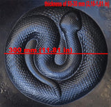 SvitMods Mold Snake DIY Statue for Garden Black ABC Plastic Concrete Cement Mould Rattlesnake Garden Decor Mold Croc for Garden Figure (D72 + D72-Smsll)