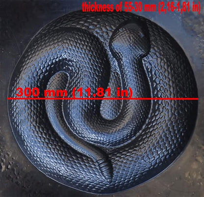SvitMods Mold Snake DIY Statue for Garden Black ABC Plastic Concrete Cement Mould Rattlesnake Garden Decor Mold Croc for Garden Figure (D72 + D72-Smsll)
