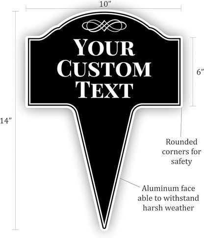 Personalized Aluminum Yard Stake Sign 10x14