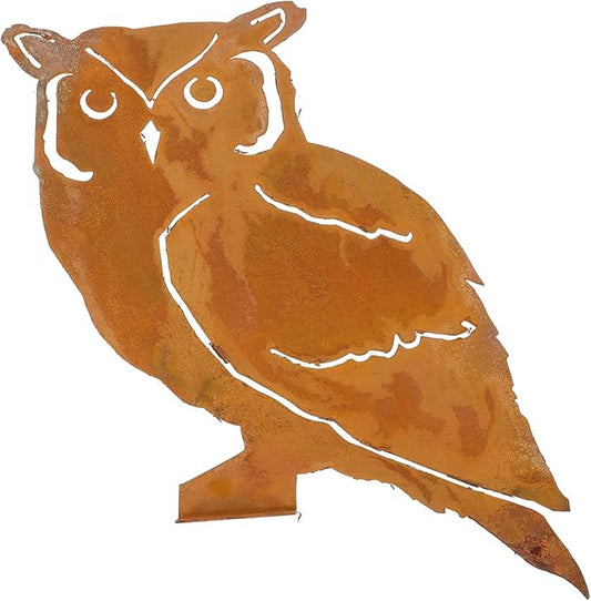 1Pc Owl Shaped Iron Garden Stake Decor Durable Outdoor Statue for Vibrant Courtyard Unique Owl Brighten Up Your Garden for Decor and Garden Art