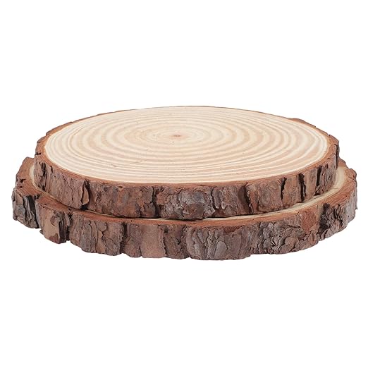 TOYANDONA 2pcs Outdoor Garden Wooden Stepping Stones 8.5-Inch Log Pathway Decor Easy DIY Installation for Walkways and Patios Sturdy and Weather-Resistant