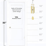 Woodstock Chimes Bells of Paradise Medium 32" Light Yellow Outdoor Memorial Gift, Wind Chimes for Backyard, Porch, Garden Patio Decor, Deep Tone Windchime BPMSG