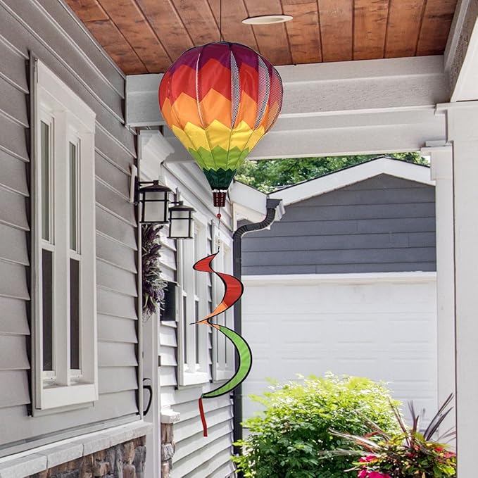 Chevron Rainbow Deluxe Hot Air Balloon Windsock Everyday Wind Twister Everyday 54" L Briarwood Lane