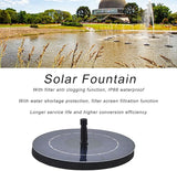 9V 3.5W Solar Bird Bath Fountain Pump, Solar Fountain Water Pump, Free Standing Solar Panel Spray Sprinkler Head for Bird Bath Garden