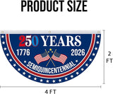 4th of July Patriotic Bunting - American Flag Bunting 2 X 4 Ft, 250 Years American Flag, 4th of July Party Decorations, 1776-2026 250 Year American Anniversary Flag Indoor Outdoor Hanging Decor-2PCS