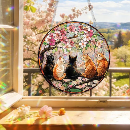 Sun Catchers Indoor Window, Acrylic Rainbow Suncatcher Window Hanging Decoration for Living Room Bedroom Summer Home Balcony Ornaments Decoration (SC2241)