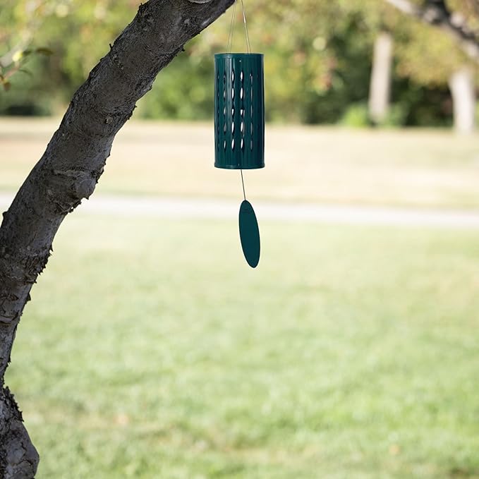 Woodstock Wind Chimes for Outside, Aloha Chime 28", Patina Green Windchime, Outdoor Patio and Garden Décor for Front Porch Decorative Wind Chime (ACPG)