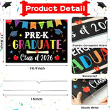 PRE-K Grad Yard Sign - Class of 2026 Preschool Graduate Lawn Sign with Stake School Congrats Graduation Decorations Colorful Graduation Party Favors Supplies Outdoor Photo Booth Props