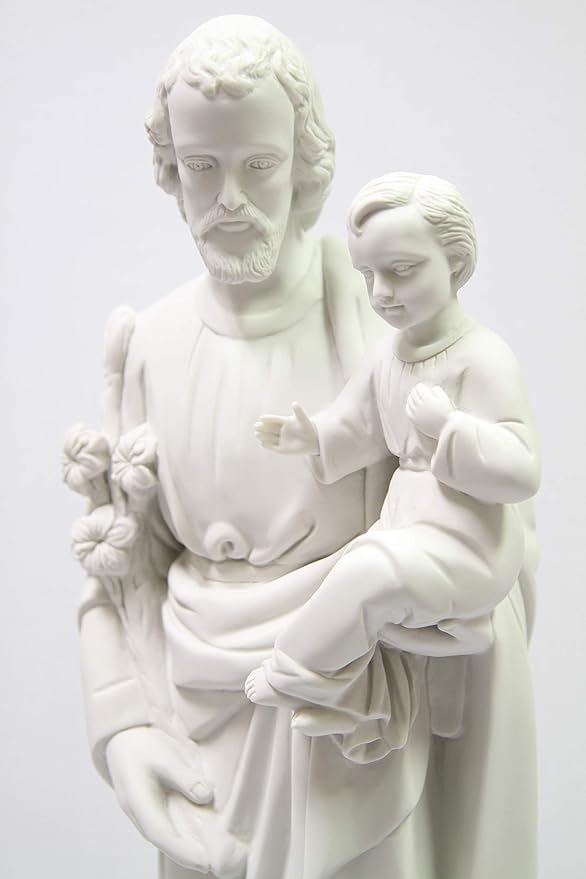 Vittoria Collection 25.5 Inch Saint St Joseph with Child Italian Statue Sculpture Figurine Made in Italy Indoor Outdoor