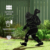 Bigfoot Garden Decor for Outside, Big Foot Silhouette Outdoor Statues, Sasquatch Gardening Gifts for Men/Dad/Women, Metal Yard Art for Lawn, Forests,Outdoor Decorations