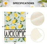 AVOIN colorlife Summer Lemon Garden Flag 12x18 Inch Double Sided Outside, Welcome Seasonal Yard Outdoor Flag