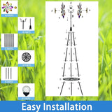 69" Metal Wind Spinners Outdoor with Plant Rack,3 Legs Colorful Windmill for Yard, Kinetic Yard Art, Waterproof Large Wind Sculptures for Garden Backyard Outdoor Decor Lawn Ornaments for Outside