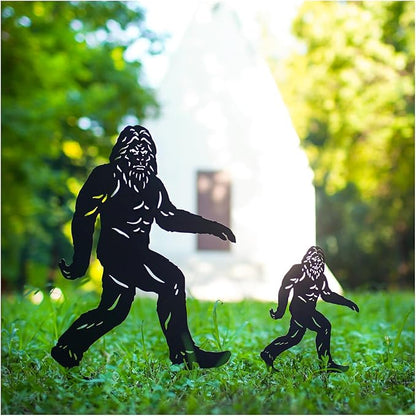 EZTZEN 15.8 inch Bigfoot Outdoor Decor Big Foot Sasquatch Gifts for Men/Dad/Women Metal Bigfoot Silhouette Statues for Yard Decor, Garden Decor, Yard Art, Forests, Yard Display, Lawn Decorations