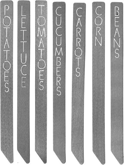 Customizable Metal Garden Markers - Personalized Plant Labels, Herb & Vegetable Stakes, Outdoor Garden Signs, 80+ Varieties for Easy Plant ID (4 pack - 15 inches long)