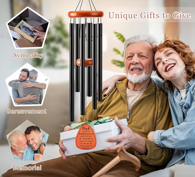 Memorial Gifts for Loss of Dad, 32" Memorial Sympathy Wind Chimes for Loss of Father, Sympathy/Bereavement/Remembrance Gifts for Loss of Father Dad
