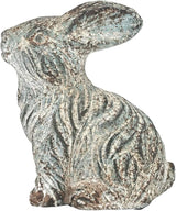 All Chic Bunny Decor Garden Statue Cement Rabbit Statue for Home Garden Indoor Outdoor Statues for Yard,Front Yard Decor,Easter Rabbit Figurines（Blue）